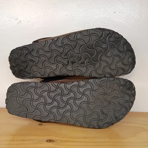Birkenstock Boston Papillio Brown Sandals Slip On Slides Size 38 Women's 7 Mns 5 - Picture 8 of 14